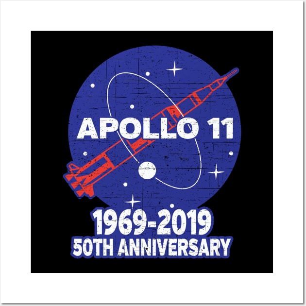 Apollo 11 50th Anniversary NASA Moon Landing Logo Wall Art by RadStar